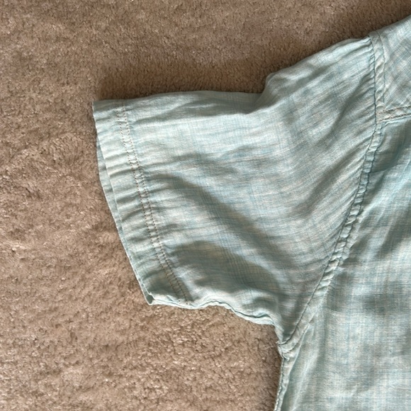 NWT! True Grit Men's Baja Short Sleeve 2 Pocket Button Down Shirt Cotton Sky - Picture 7 of 9